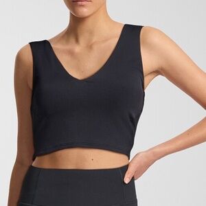 Free People Movement black Never Better V-neck bra top NWT